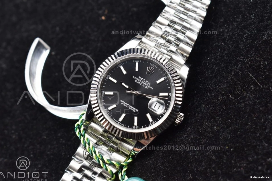 Edition 904L Bracelet 633 Jubilee Black Stick OdorResistant SA Steel 1:1 Best on DateJust 41 DIWF Dial 126334 0728